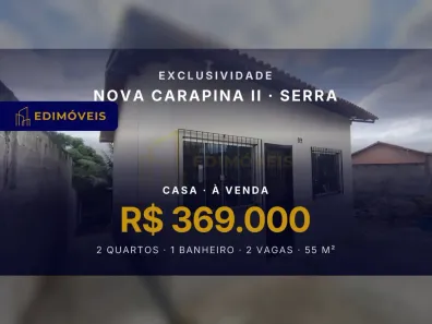 Casa com 2 Quartos à venda, 55m² no Nova Carapina II, Serra