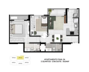 Apartamento com 2 Quartos à venda, 60m² no Terra Nova, Cuiabá