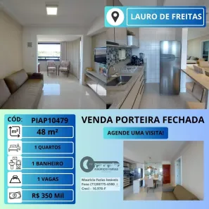 Apartamento com 1 Quarto à venda, 48m² no Pitangueiras, Lauro de Freitas