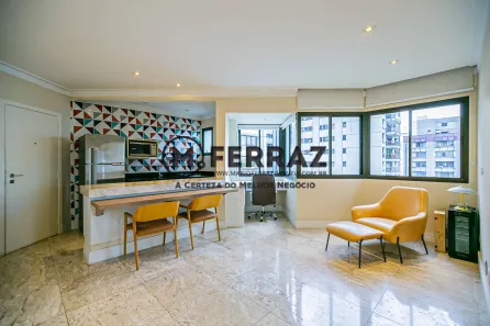 Apartamento com 1 Quarto para venda ou aluguel, 44m² no Jardim Paulistano, São Paulo