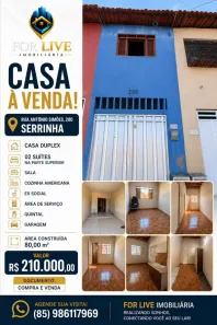 Casa com 2 Quartos à venda, 80m² no Serrinha, Fortaleza