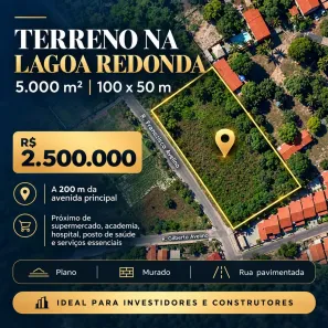 Lote/Terreno à venda, 5000m² no Lagoa Redonda, Fortaleza