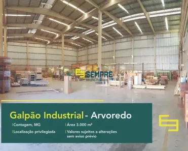 Galpão/Depósito/Armazém para alugar, 3000m² no São Joaquim, Contagem
