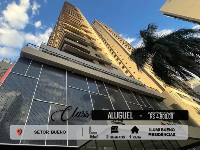Apartamento com 2 Quartos para venda ou aluguel, 64m² no Setor Bueno, Goiânia