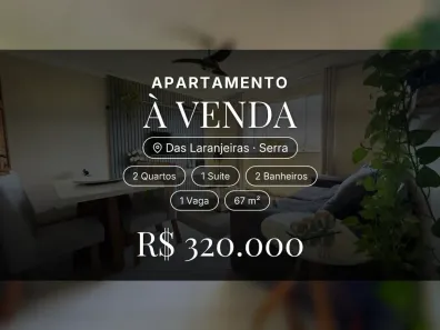 Apartamento com 2 Quartos à venda, 67m² no das Laranjeiras, Serra