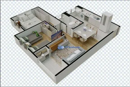 Apartamento com 2 Quartos à venda, 48m² no Loteamento Jardim Sol Nascente, Jacareí