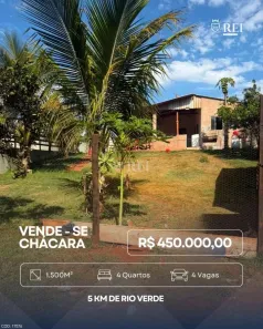 Fazenda/Sítio com 4 Quartos à venda, 1500m² no Área Rural de Rio Verde, Rio Verde