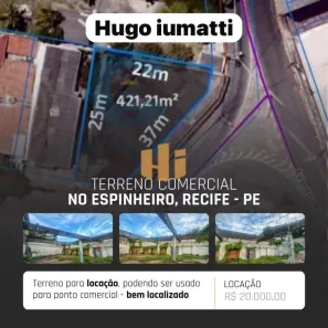 Lote/Terreno para alugar, 421m² no Aflitos, Recife