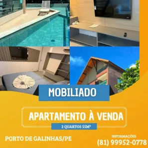 Apartamento com 2 Quartos à venda, 55m² no Porto de Galinhas, Ipojuca