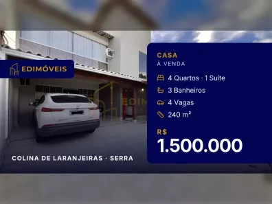 Casa com 4 Quartos à venda, 240m² no Colina de Laranjeiras, Serra