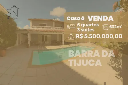 Casa de Condomínio com 6 Quartos à venda, 632m² no Barra da Tijuca, Rio de Janeiro