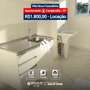 Apartamento com 2 Quartos para alugar, 36m² no Alto de Santa Lúcia, Carapicuíba