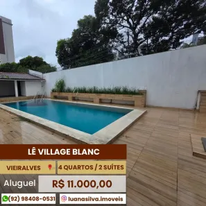 Casa de Condomínio com 4 Quartos para alugar, 450m² no Chapada, Manaus