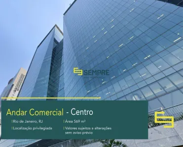 Sala Comercial para alugar, 569m² no Centro, Rio de Janeiro