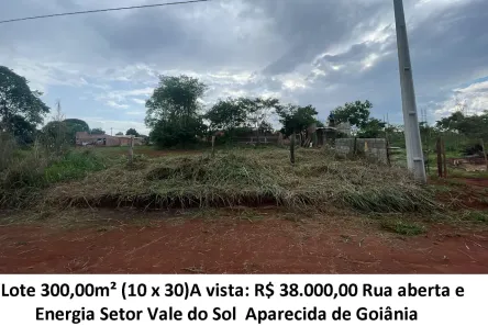 Lote/Terreno à venda, 300m² no Vale do Sol, Aparecida de Goiânia