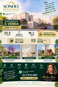 Apartamento com 2 Quartos à venda, 42m² no Fazenda Dourados - Condomínio Sonho Dourado II, Goiânia