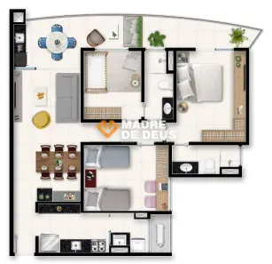 Apartamento com 3 Quartos à venda, 90m² no Tamatanduba, Eusébio
