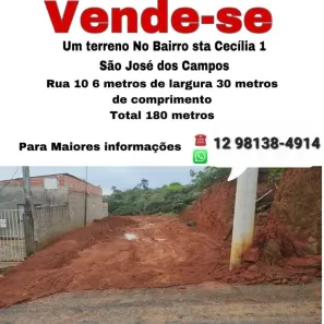 Lote/Terreno à venda, 180m² no Loteamento Santa Cecília 1A, São José dos Campos