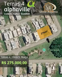 Lote/Terreno à venda, 275m² no Cidade Alpha, Eusébio