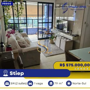 Apartamento com 3 Quartos à venda, 79m² no Stiep, Salvador