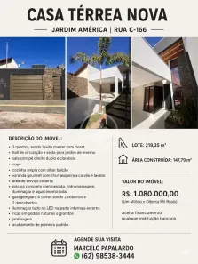 Casa com 3 Quartos à venda, 147m² no Jardim América, Goiânia
