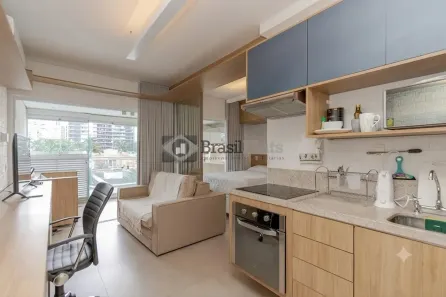 Apartamento com 1 Quarto para alugar, 42m² no Cidade Monções, São Paulo