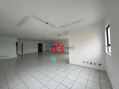 Sala Comercial para alugar, 121m² no Gonzaga, Santos