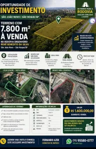 Lote/Terreno à venda, 7800m² no Centro (São João Novo), São Roque