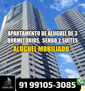 Apartamento com 3 Quartos para alugar, 118m² no Marco, Belém