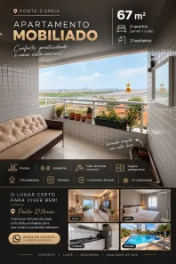 Apartamento com 2 Quartos para alugar, 67m² no Ponta D'Areia, São Luís