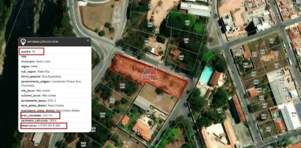 Lote/Terreno à venda, 3215m² no Boa Esperança, Santa Luzia