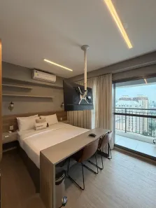 Apartamento com 1 Quarto para alugar, 27m² no Indianópolis, São Paulo