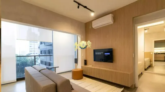 Flat com 1 Quarto para alugar, 55m² no Pinheiros, São Paulo