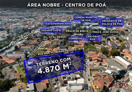 Lote/Terreno à venda, 4870m² no Centro, Poá