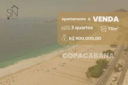 Apartamento com 3 Quartos à venda, 75m² no Copacabana, Rio de Janeiro