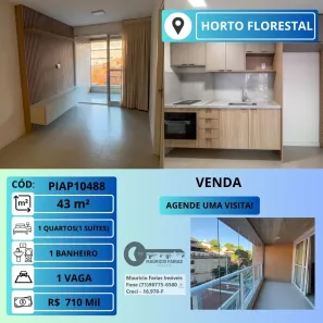 Apartamento com 1 Quarto à venda, 43m² no Horto Florestal, Salvador