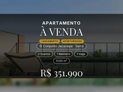 Apartamento com 2 Quartos à venda, 51m² no Conjunto Jacaraípe, Serra