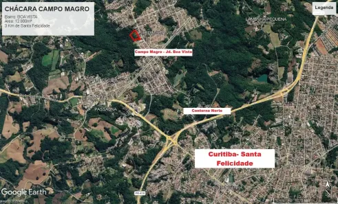 Lote/Terreno à venda, 12800m² no Jardim Boa Vista, Campo Magro
