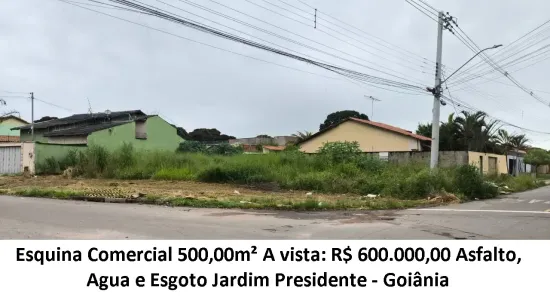 Lote/Terreno à venda, 500m² no Jardim Presidente, Goiânia