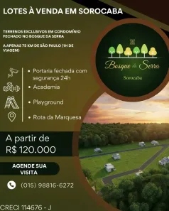 Lote/Terreno à venda, 450m² no Brigadeiro Tobias, Sorocaba