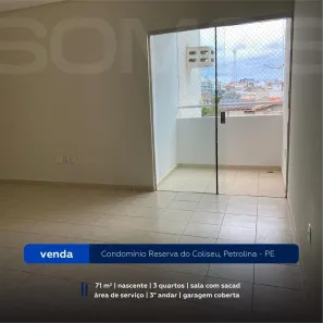 Apartamento com 3 Quartos à venda, 71m² no Centro, Petrolina