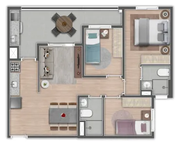 Apartamento com 3 Quartos à venda, 58m² no Bosque da Saúde, São Paulo