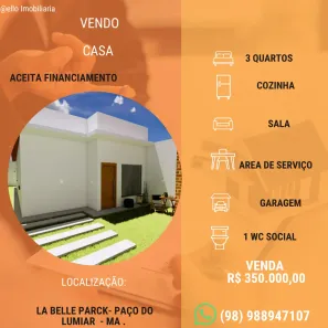 Apartamento com 3 Quartos à venda, 150m² no Labele Parck, Paço do Lumiar