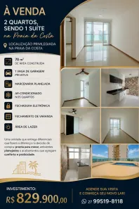 Apartamento com 2 Quartos à venda, 70m² no Praia da Costa, Vila Velha