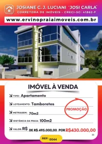 Apartamento com 2 Quartos à venda, 96m² no Praia do Ervino, São Francisco do Sul