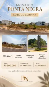 Lote/Terreno à venda, 228m² no Ponta Negra, Manaus