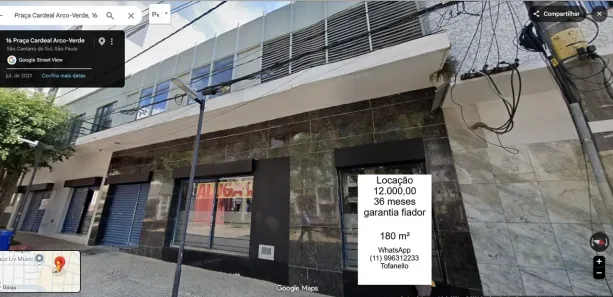Prédio Comercial para alugar, 180m² no Centro, São Caetano do Sul