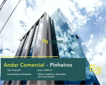 Imóvel Comercial para alugar, 1550m² no Pinheiros, São Paulo