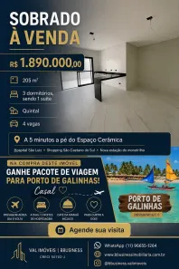 Sobrado com 3 Quartos à venda, 205m² no Cerâmica, São Caetano do Sul