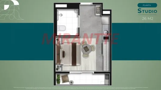 Apartamento com 1 Quarto à venda, 26m² no Várzea da Barra Funda, São Paulo